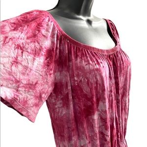 Maxi Dress custom tie dye red